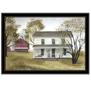 Homeroots Summer Afternoon 4 Black Framed Print Wall Art  Wood Paper 404490