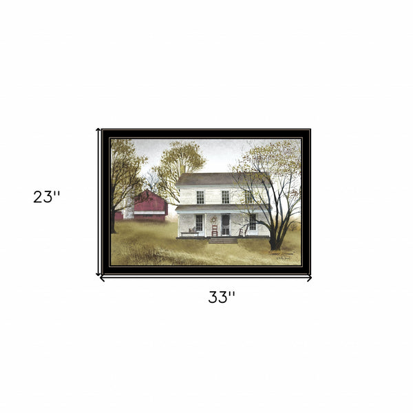 Homeroots Summer Afternoon 4 Black Framed Print Wall Art  Wood Paper 404490