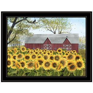 Homeroots Sunshine 5 Black Framed Print Wall Art  Wood Paper 404532