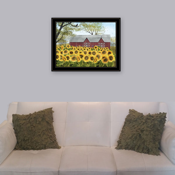 Homeroots Sunshine 5 Black Framed Print Wall Art  Wood Paper 404532