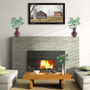 HomeRoots Mail Pouch Barn Framed Print Wall Art - Rustic Charm for Modern or Farmhouse Decor, 16x30 Inches 404559