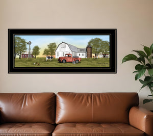 Homeroots Summer On The Farm 4 Black Framed Print Wall Art  Wood Paper 404580