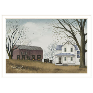 Homeroots Sunday Service 3 White Framed Print Wall Art  Wood Paper 404599