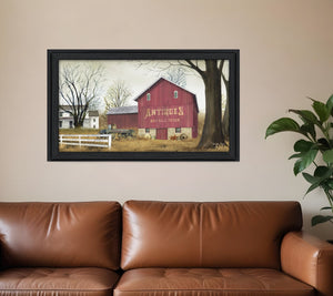 HomeRoots Antique Barn 7 Framed Print Wall Art – Rustic Charm with Black Frame, Ready to Hang for Any Room 404601
