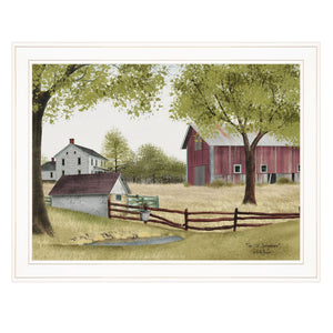 Homeroots The Old Spring House 3 White Framed Print Wall Art  Wood Paper 404607