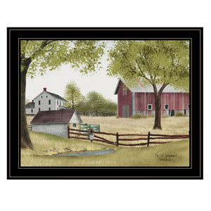 Homeroots The Old Spring House 4 Black Framed Print Wall Art  Wood Paper 404608