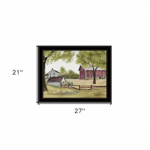 Homeroots The Old Spring House 4 Black Framed Print Wall Art  Wood Paper 404608