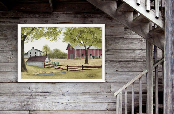 Homeroots The Old Spring House 5 White Framed Print Wall Art  Wood Paper 404609