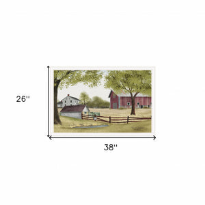 Homeroots The Old Spring House 5 White Framed Print Wall Art  Wood Paper 404609