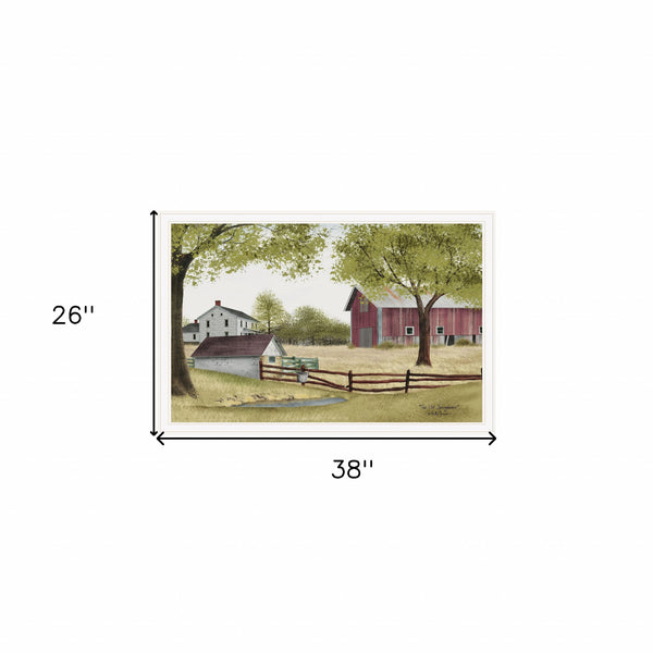 Homeroots The Old Spring House 5 White Framed Print Wall Art  Wood Paper 404609