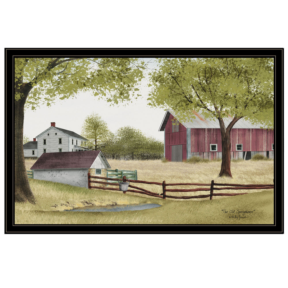 Homeroots The Old Spring House 6 Black Framed Print Wall Art  Wood Paper 404610
