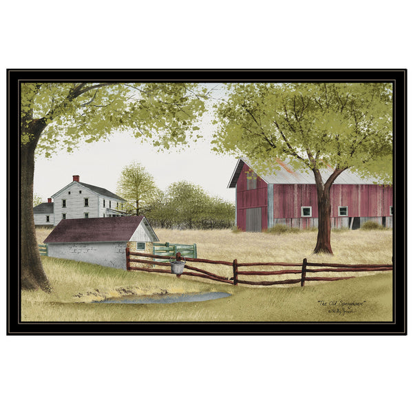 Homeroots The Old Spring House 6 Black Framed Print Wall Art  Wood Paper 404610