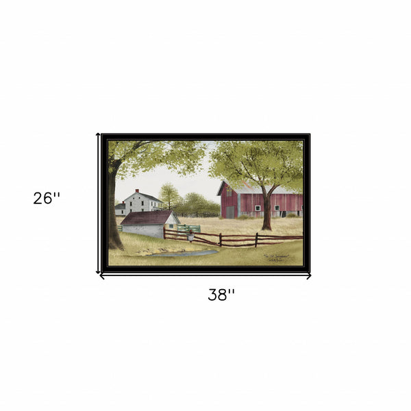 Homeroots The Old Spring House 6 Black Framed Print Wall Art  Wood Paper 404610