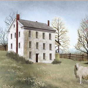 Homeroots Spring At White House Farm 3 White Framed Print Wall Art  Wood Paper 404613