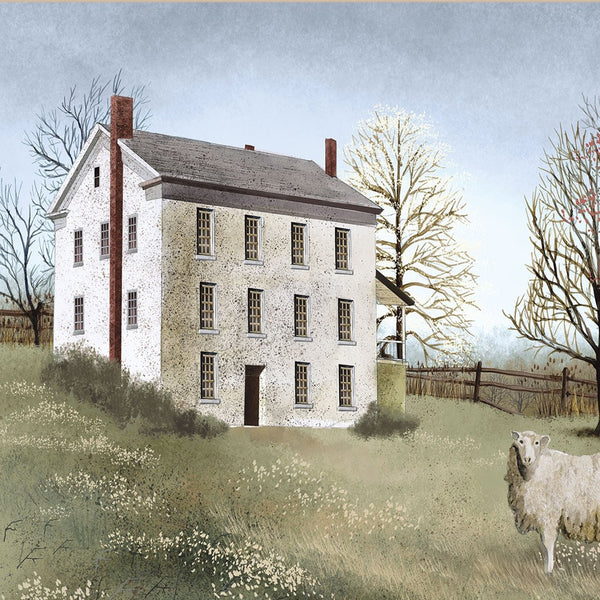 Homeroots Spring At White House Farm 3 White Framed Print Wall Art  Wood Paper 404613