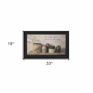 HomeRoots He is the Potter 4 Black Framed Print Wall Art - Modern Faith-Inspired Décor for Any Room 404628