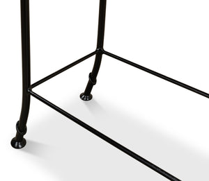 Sarreid Grey Leather Shagreen Box On Stand - Chic Decor With Marbleized Paper Interior And Iron Base Grey  40470