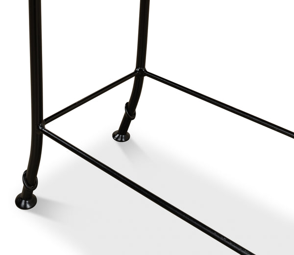 Sarreid Grey Leather Shagreen Box On Stand - Chic Decor With Marbleized Paper Interior And Iron Base Grey  40470