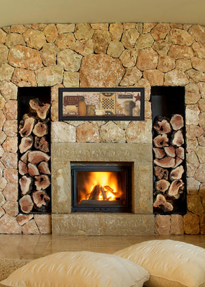 Homeroots Village Welcome Black Framed Print Wall Art  Wood Product Paper Print Uv Coating 404711