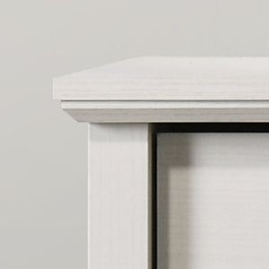 English Elm Elettra Four Drawer Chest in Warm Oak Finish with Bold Black Metal Hardware White B2749P413337