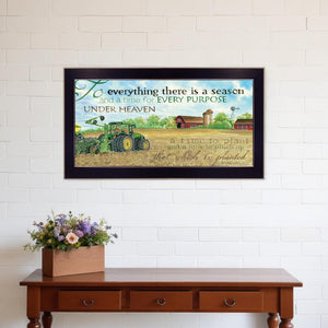 Homeroots To Everything Season Black Framed Print Wall Art  Paper,Wood 404800