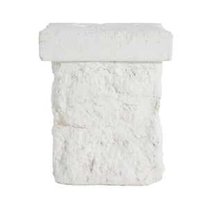 English Elm Christopher Knight Home® - Talia Magnesium Oxide Outdoor Side Table in White — Weather‑Resistant, Textured Stone Look, Versatile N775P300887W