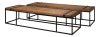 Sarreid Antique Doors Coffee Table – Unique Weathered Wood Finish With Reclaimed Elm For Rustic Charm Brown  40486