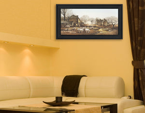 Homeroots Early Risers Black Framed Print Wall Art  Wood Product Paper Print Uv Coating 404932