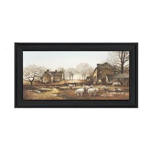 Homeroots Early Risers Black Framed Print Wall Art  Wood Product Paper Print Uv Coating 404932