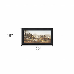 Homeroots Early Risers Black Framed Print Wall Art  Wood Product Paper Print Uv Coating 404932