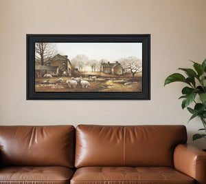 Homeroots Early Risers Black Framed Print Wall Art  Wood Product Paper Print Uv Coating 404932