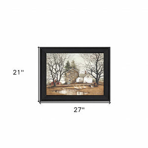 Homeroots Cold Swim Black Framed Print Wall Art  Wood Product Paper Print Uv Coating 404940
