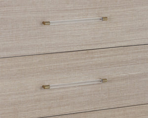 Sunpan Atherton Dresser - Modern Global Design with Soft-Closing Drawers & Unique Raffia Texture Finish