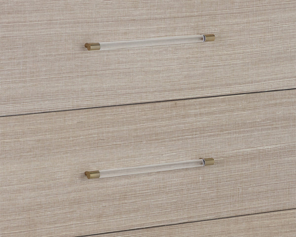 Sunpan Atherton Dresser - Modern Global Design with Soft-Closing Drawers & Unique Raffia Texture Finish