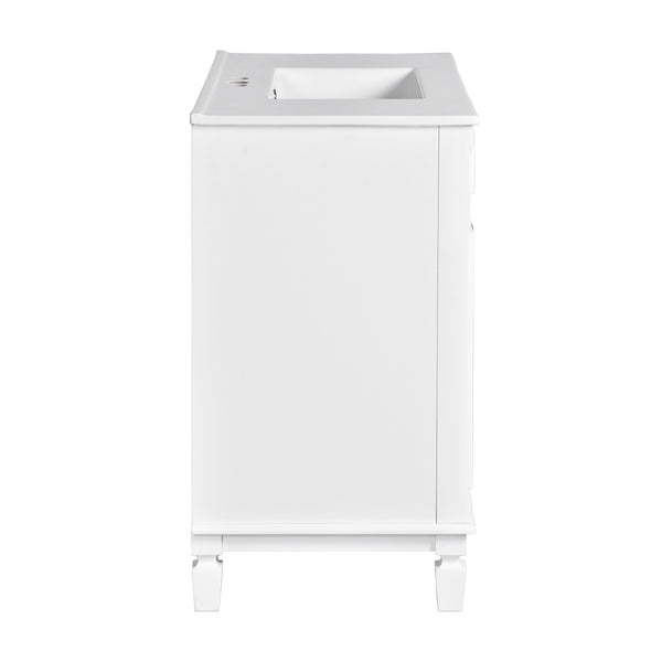 English Elm 36'' Modern Bathroom Vanity With Soft-Close Doors, Elegant Ceramic Sink, And Ample Storage Space N710P230231K