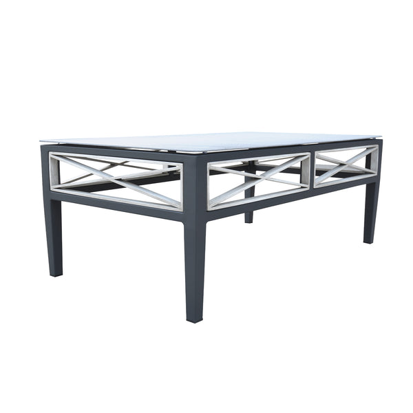 English Elm Cendrix 4-Piece Outdoor Aluminum Patio Set in Dark Gray with Taupe Cushions – Weatherproof Comfort B2736S00020