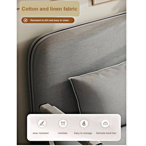 English Elm Folding Convertible Linen Chair Sofa Bed with High Density Foam for Studio Apartments W2710P232152