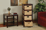 OSP Home Furnishings Seabrook Four-Tier Storage Unit Espresso