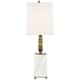 Robert Abbey Oculus Table Lamp Warm Brass Finish w/ White Marble Base Unlisted