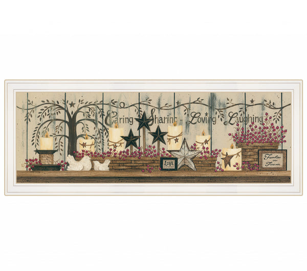 Homeroots Willow Tree Shelf Collection 1 White Framed Print Wall Art  Wood Paper And Texture 405138