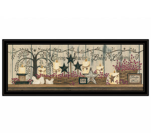 Homeroots Willow Tree Shelf Collection 2 Black Framed Print Wall Art  Wood Paper And Texture 405139