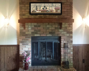 Homeroots Willow Tree Shelf Collection 2 Black Framed Print Wall Art  Wood Paper And Texture 405139