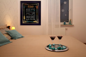 Homeroots Today Is A Brand New Day 3 Black Framed Print Wall Art  Mdf Paper Print Texture 405206