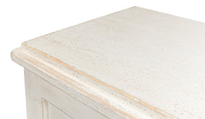 Sarreid Beecher Sideboard With 4 Doors - Stylish Whitewash Finish & 4 Fixed Shelves In Reclaimed Pine White  40521