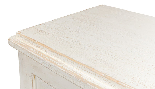 Sarreid Beecher Sideboard With 4 Doors - Stylish Whitewash Finish & 4 Fixed Shelves In Reclaimed Pine White  40521