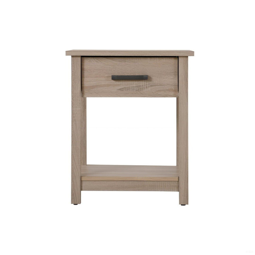 English Elm Sleek Nightstand In Warm Sandle Wood – Compact, Modern Design Perfect For Small Spaces & Storage B078112085-GIGA