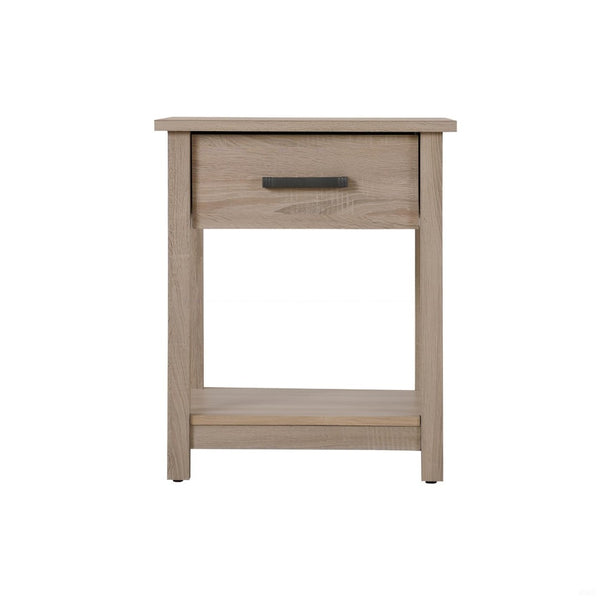 English Elm Sleek Nightstand In Warm Sandle Wood – Compact, Modern Design Perfect For Small Spaces & Storage B078112085-GIGA