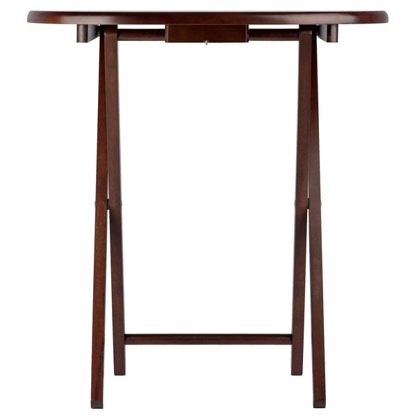 Winsome Wood Nathan 5-piece Snack Table Set - Stylish Oval Design, Solid Wood With Cappuccino Finish & Storage Rack Cappuccino Solid Wood 40524-winsome-wood