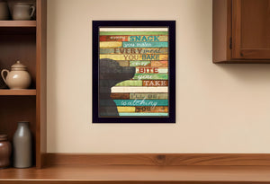 Homeroots Ill Be Watching You 8 Black Framed Print Wall Art  Mdf Paper Print Texture 405250