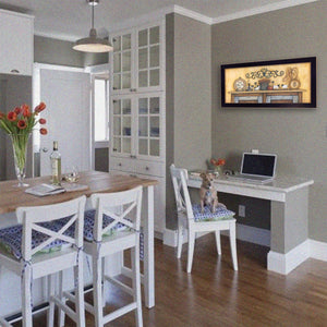 Homeroots Come Gather At Our Table 2 Black Framed Print Wall Art  Wood Product Paper Print Uv Coating 405271